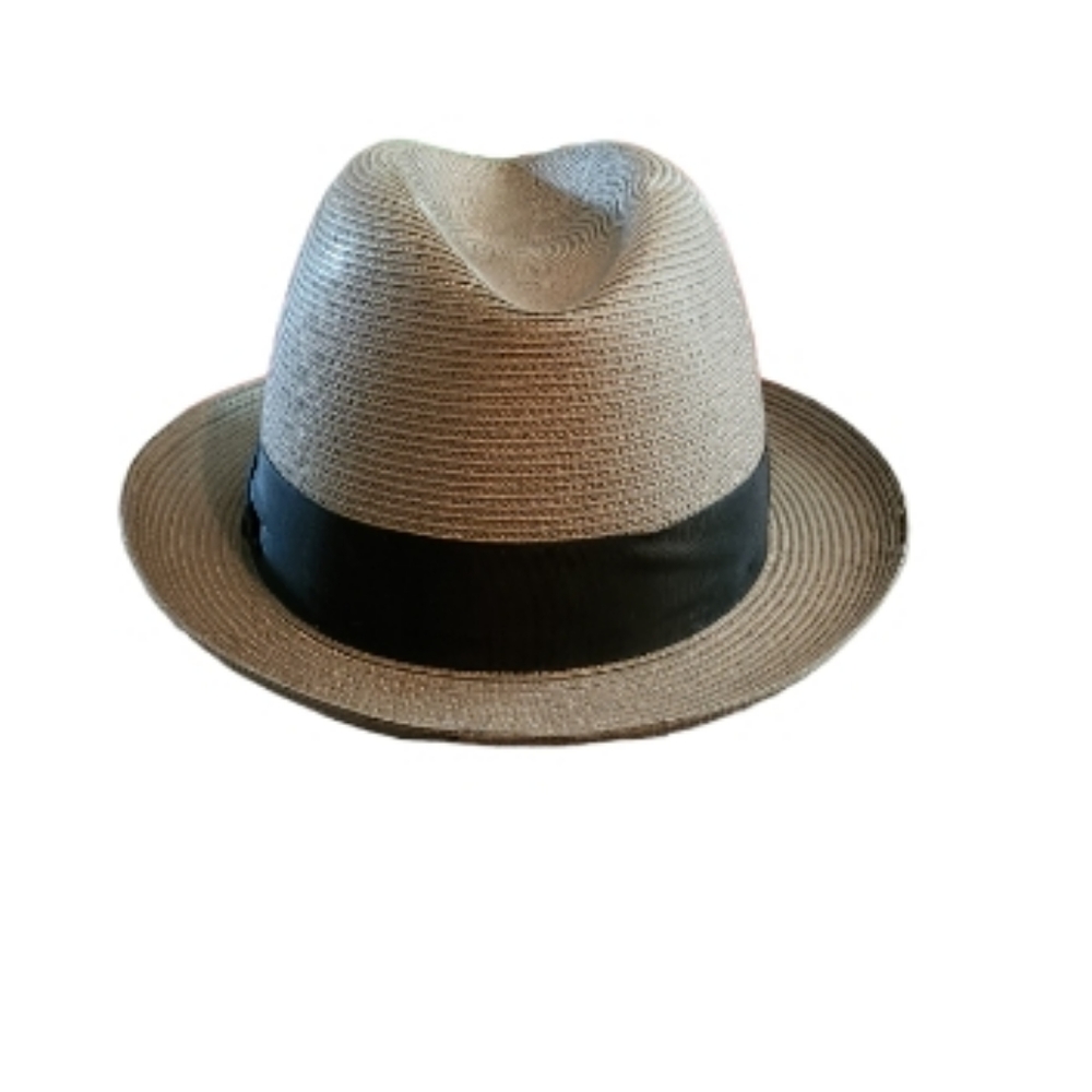 MEN'S DOBBS ROSEBUD STRAW HAT FIFTH AVENUE NEW YORK PARKER,REGULAR OVAL SZ 7 ⅛